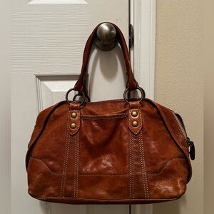 Frye Rich Brown Leather Satchel